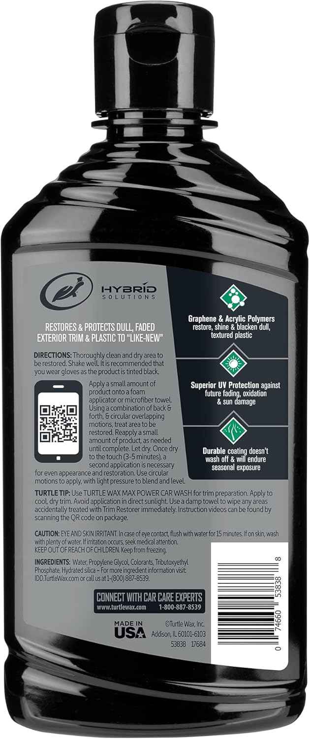 Turtle Wax 53838 Hybrid Graphene Trim Restorer - Static Auto Care