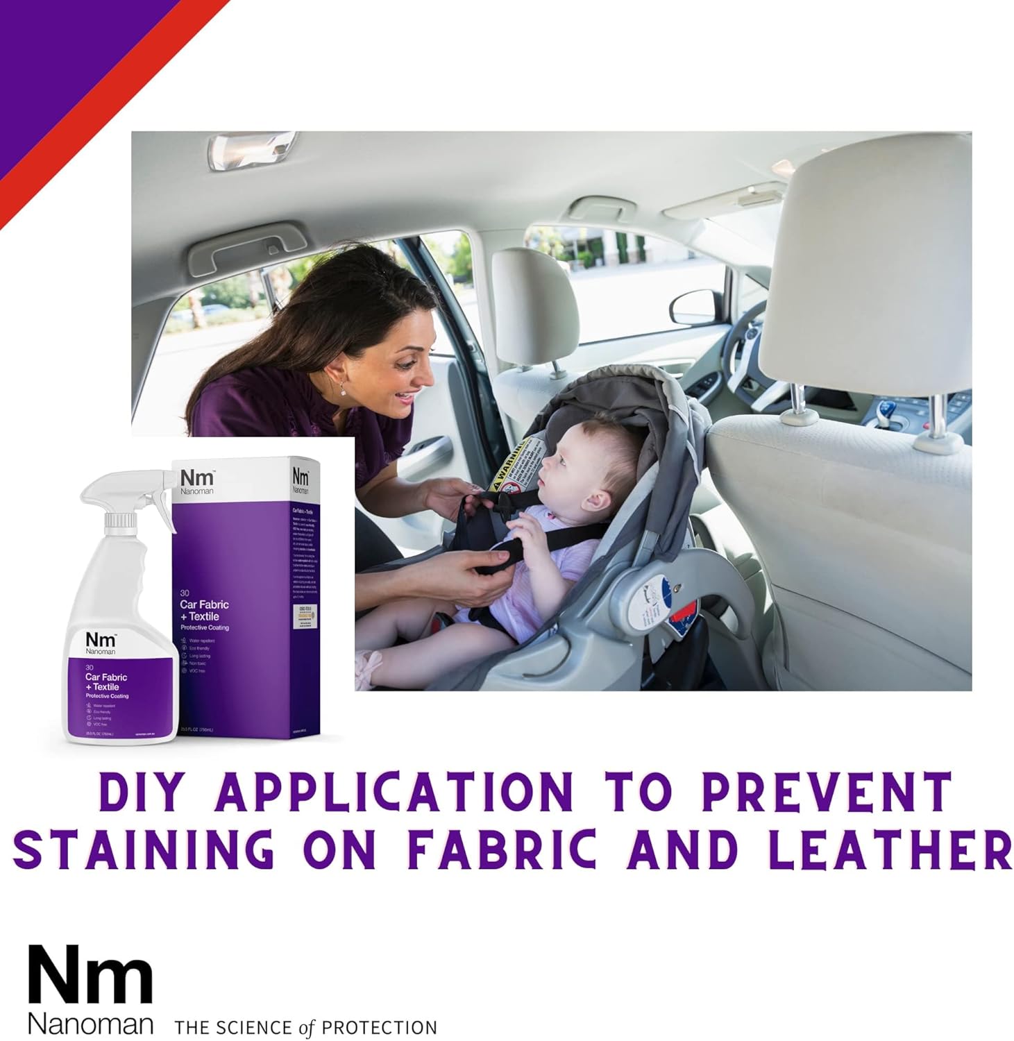 NANOMAN Nano-Technology Car Fabric & Upholstery Care - Static Auto Care
