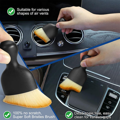 Car Interior 6 Piece Duster, Detail Brush & Gel Kit - Static Auto Care