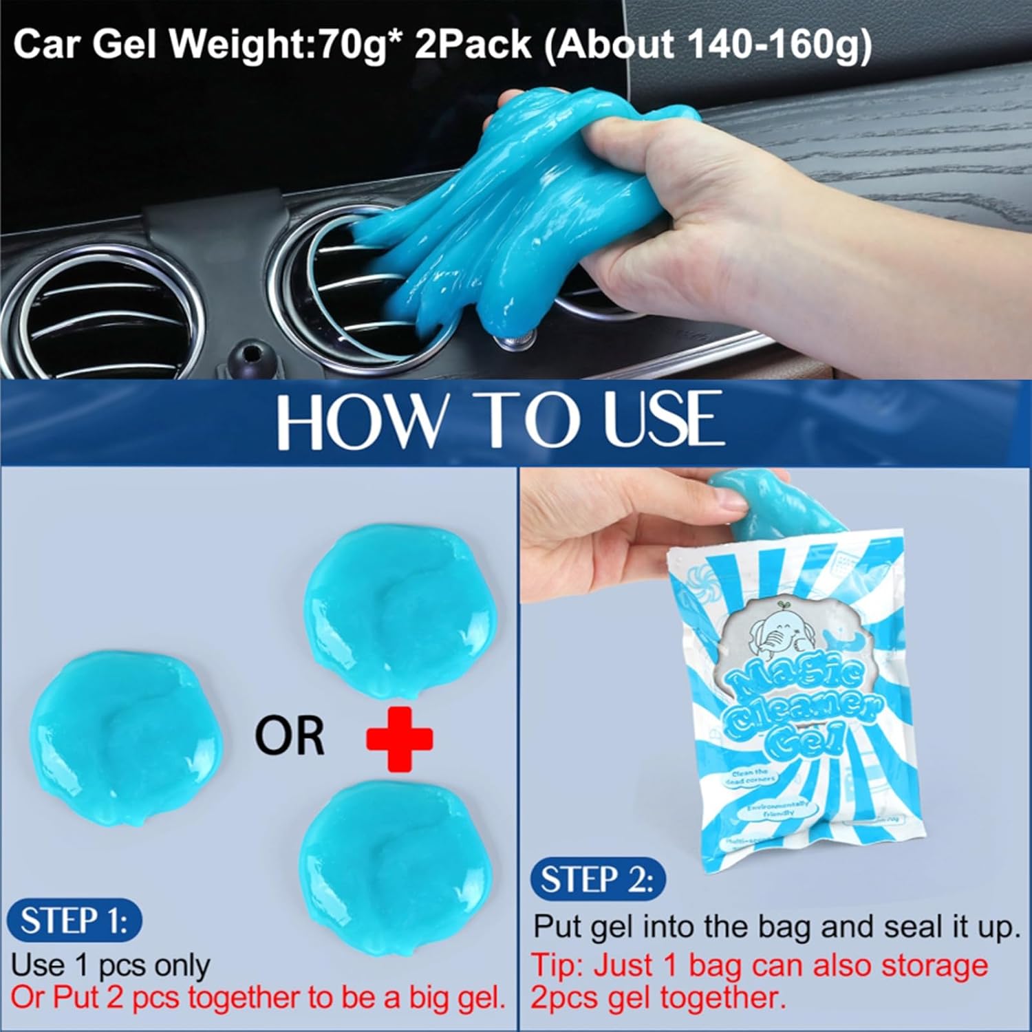 Car Interior 6 Piece Duster, Detail Brush & Gel Kit - Static Auto Care