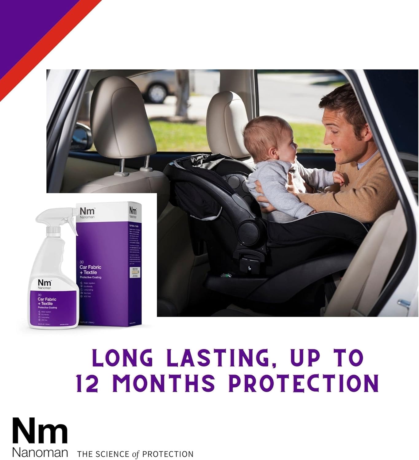 NANOMAN Nano-Technology Car Fabric & Upholstery Care - Static Auto Care