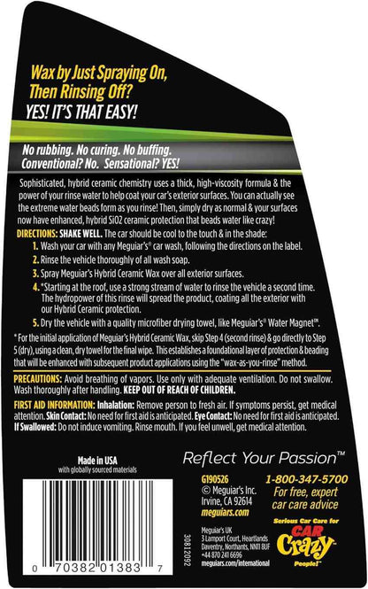 Meguiar’s Hybrid Ceramic Wax Si02 Advanced Spray - Static Auto Care