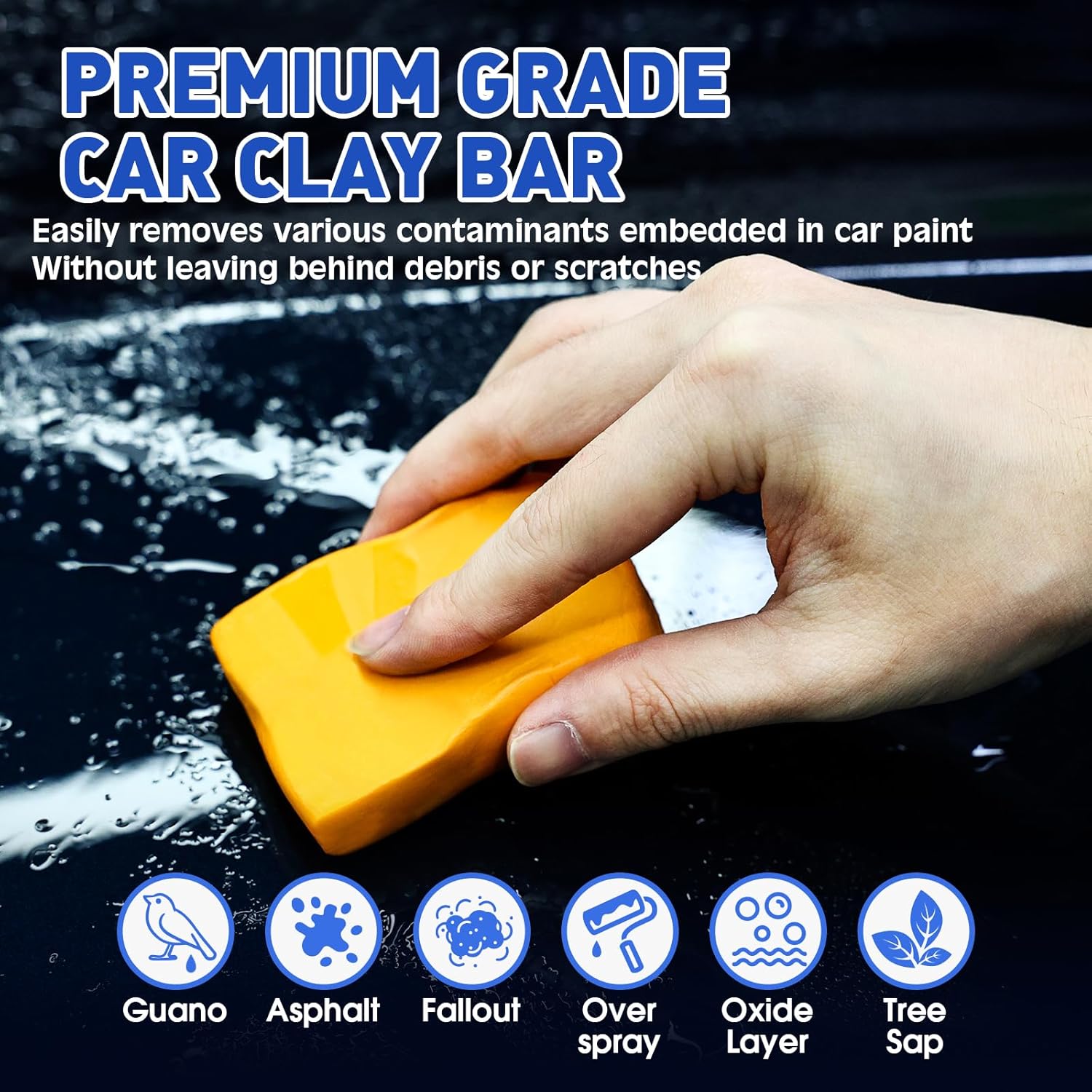 Taewoo Clay Bar Kit - 6 Clay Bars & 20 Lubricant Tablets - Static Auto Care