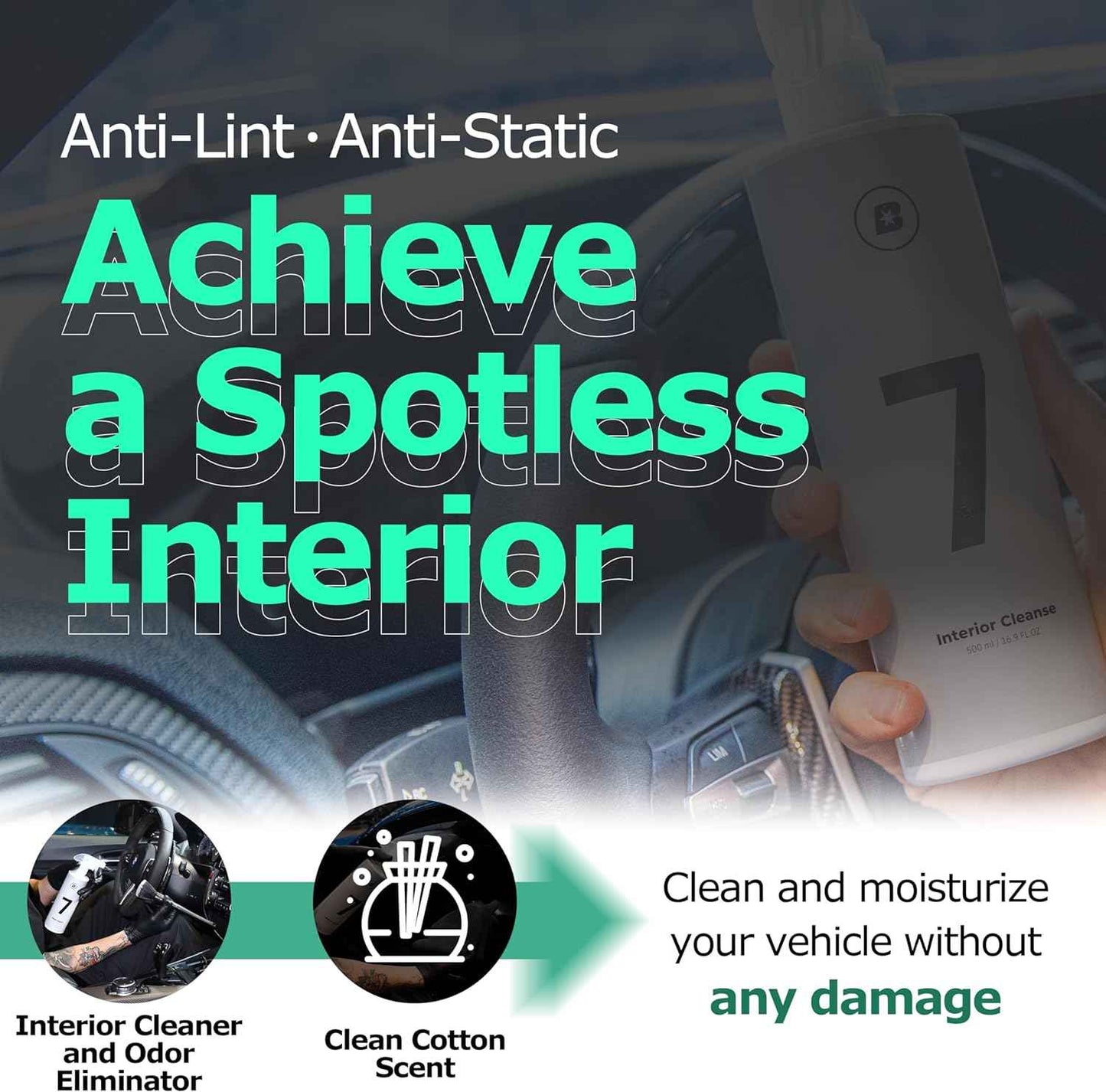 No.7 Car Interior Cleaner - All In One Solution - Static Auto Care